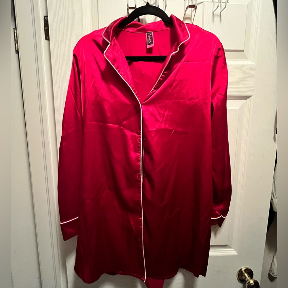 Red satin slip